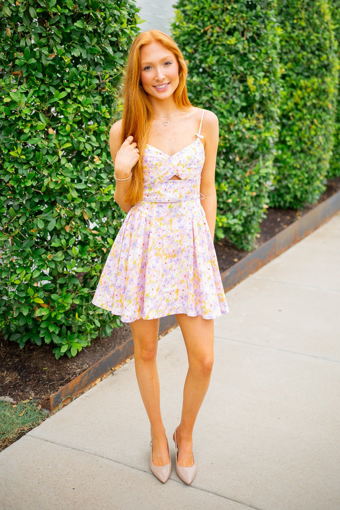 astr pink floral dress ASTR the Label Women's Ayanna Dress - Pink - Size XS