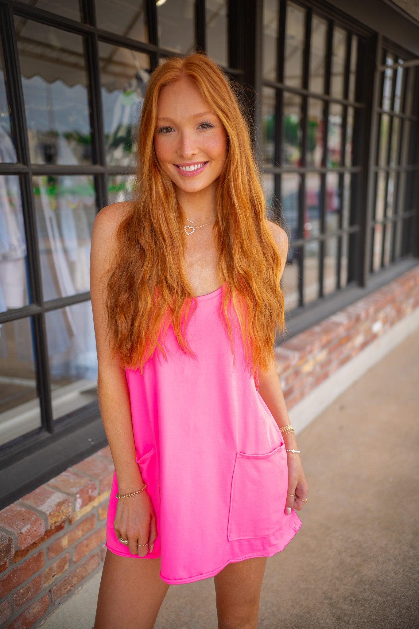 Hot Shot Mini Dress, Hot Pink