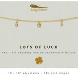 Lots of Luck Dangle Necklace, Gold
