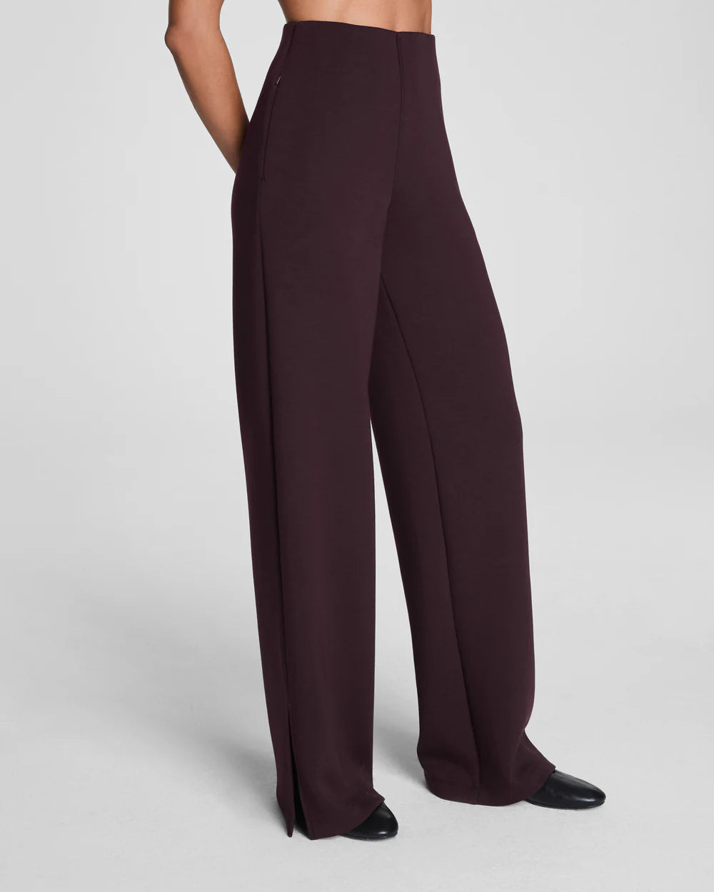 SPANX AirEssentials® Zero Waistband Wide Leg Pant, Truffle Brown