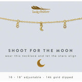Shoot for the Moon Dangle Necklace, Gold