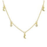 Shoot for the Moon Dangle Necklace, Gold