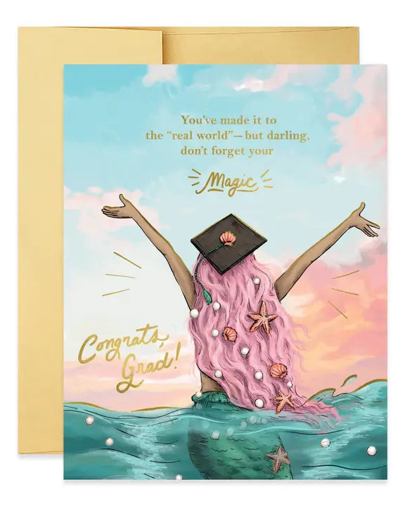 Mermaid Grad Graduation Card