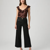 Anessa Wide Leg Jean, Black Fog Luxe Coating