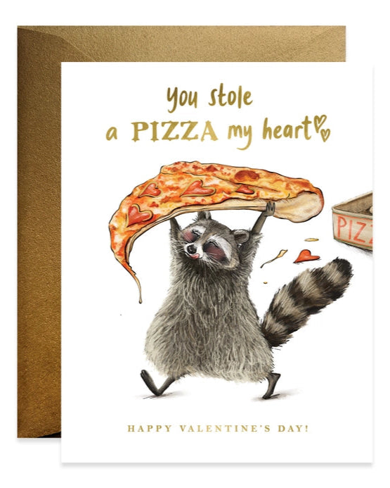 Pizza My Heart Valentine's Day Card