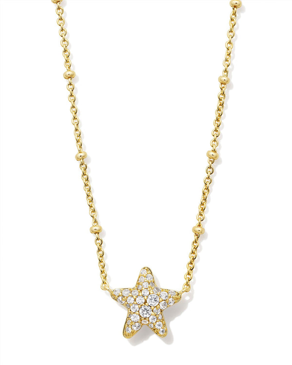 Jae Gold Star Pave Pendant Necklace