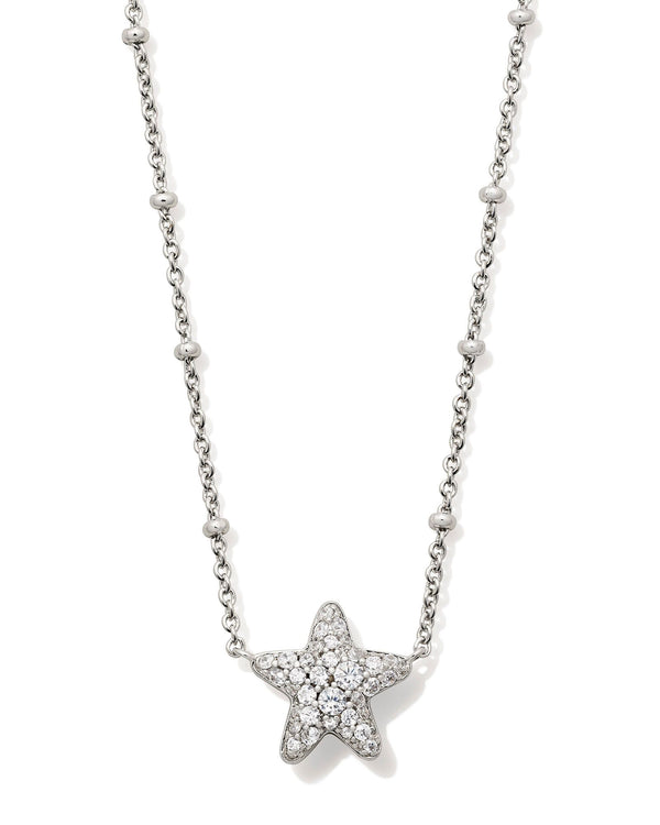 Jae Silver Star Pave Pendant Necklace