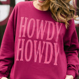 Howdy Crewneck, Maroon