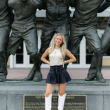 Roselle Denim Mini Skirt, Jet Set