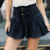 Roselle Denim Mini Skirt, Jet Set