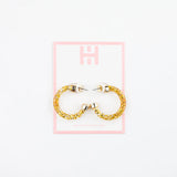 Gold Glitter Hoops
