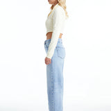 High Rise Wide Leg Jeans, Blue Sky