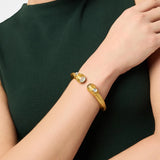 Cabochon Demi Cuff, Obsidian Black
