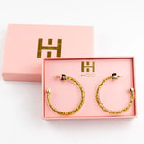 Gold Glitter Hoops
