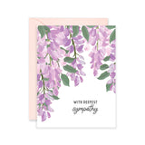 Wisteria Sympathy Greeting Card