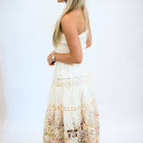 Creamsicle Bloom Midi Dress, Cream Multi