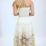 Creamsicle Bloom Midi Dress, Cream Multi