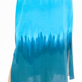 Collared Popover Sleeveless Tunic Dress, Aqua