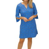 Megan Dress, Garden Lattice French Blue