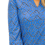 Megan Dress, Garden Lattice French Blue