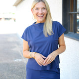 Tillie Top Lightweight Jude Cloth, Navy