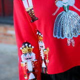 Nutcracker Ballet Sweatshirt, Red
