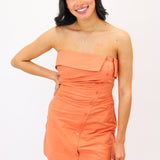 Sabriya Strapless Mini Dress, Sherbert Orange