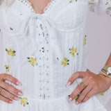 Brightest Days Dress, White/Yellow