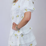 Brightest Days Dress, White/Yellow