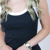 Azalea Dress, Black/White