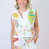 Multi Shell Tank, White