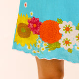Ellie Dress, Wildflower Aqua