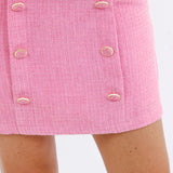 Charmed By You Tweed Skirt, Pink