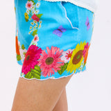 Josie Shorts, Wildflower Aqua