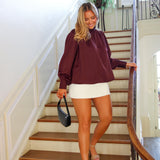 Cosette Blouse, Raisin