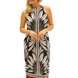 Meridian Midi Dress, Black/Rust