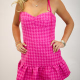 Vivi Romper, Pink Tweed