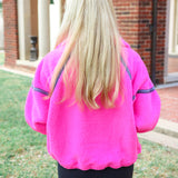 Mountain High Half Zip Fleece, Fuchsia Flirt Combo