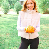 Brushed CozyChic® Puffer Vest, Stone