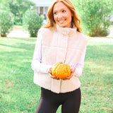 Brushed CozyChic® Puffer Vest, Stone