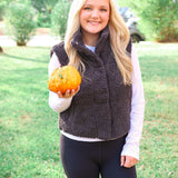 Brushed CozyChic® Puffer Vest, Carbon