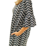 Kerry Dress, Mod Chevron Black