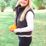Brushed CozyChic® Puffer Vest, Carbon