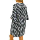 Kerry Dress, Mod Chevron Black