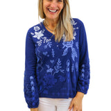 Bishop Sleeve Henley Tee, Laura