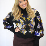 Arabesque Paradise Knit Sweater, Black