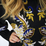 Arabesque Paradise Knit Sweater, Black