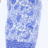 Hollis Dress, Sapphire Garden White