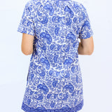 Hollis Dress, Sapphire Garden White