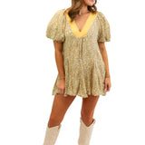 Bali Coral Mini Dress, Whisper White Combo